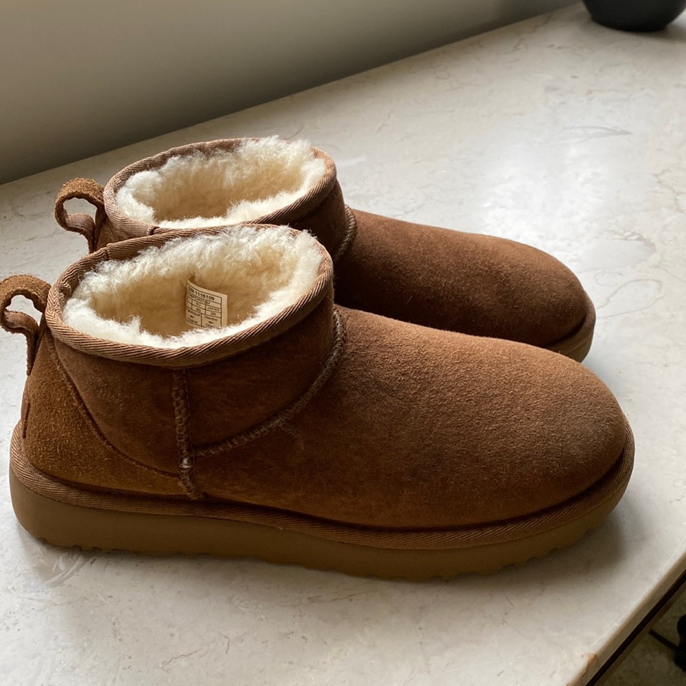 Ugg ultra mini in chestnut size 9